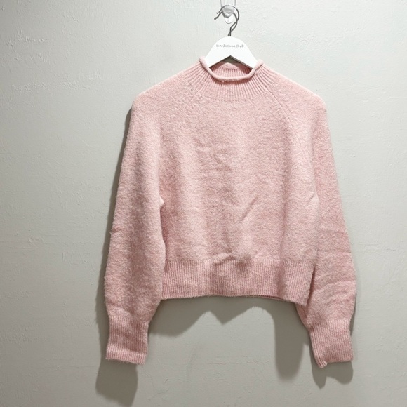 J CREW Women’s Pink Pullover ROLL NECK Long Sleeve Sweater Alpaca Blend Size XS - Picture 1 of 9